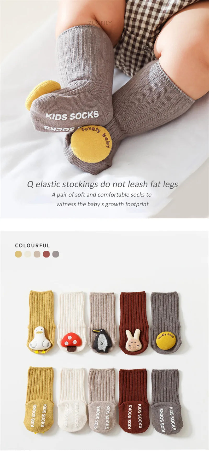 Chaussettes bébé, jolies chaussettes de dessin animé pour enfants, antidérapantes, pour filles et garçons, chaussettes de sol pour tout-petits, printemps-automne, mignonnes, accessoires pour nouveau-nés