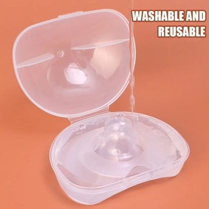 Lot de 2 protège-tétons en silicone ultra-fins en forme de papillon, anti-morsures, fournitures d'allaitement