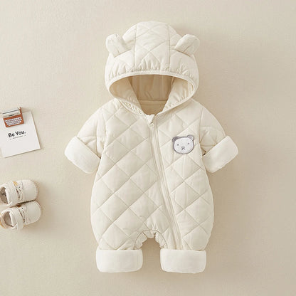 Les nourrissons et les jeunes enfants sortent en hiver avec des manteaux épais en coton à capuche Vêtements d'extérieur pour hommes et femmes Bébé Bébé fille Personnel