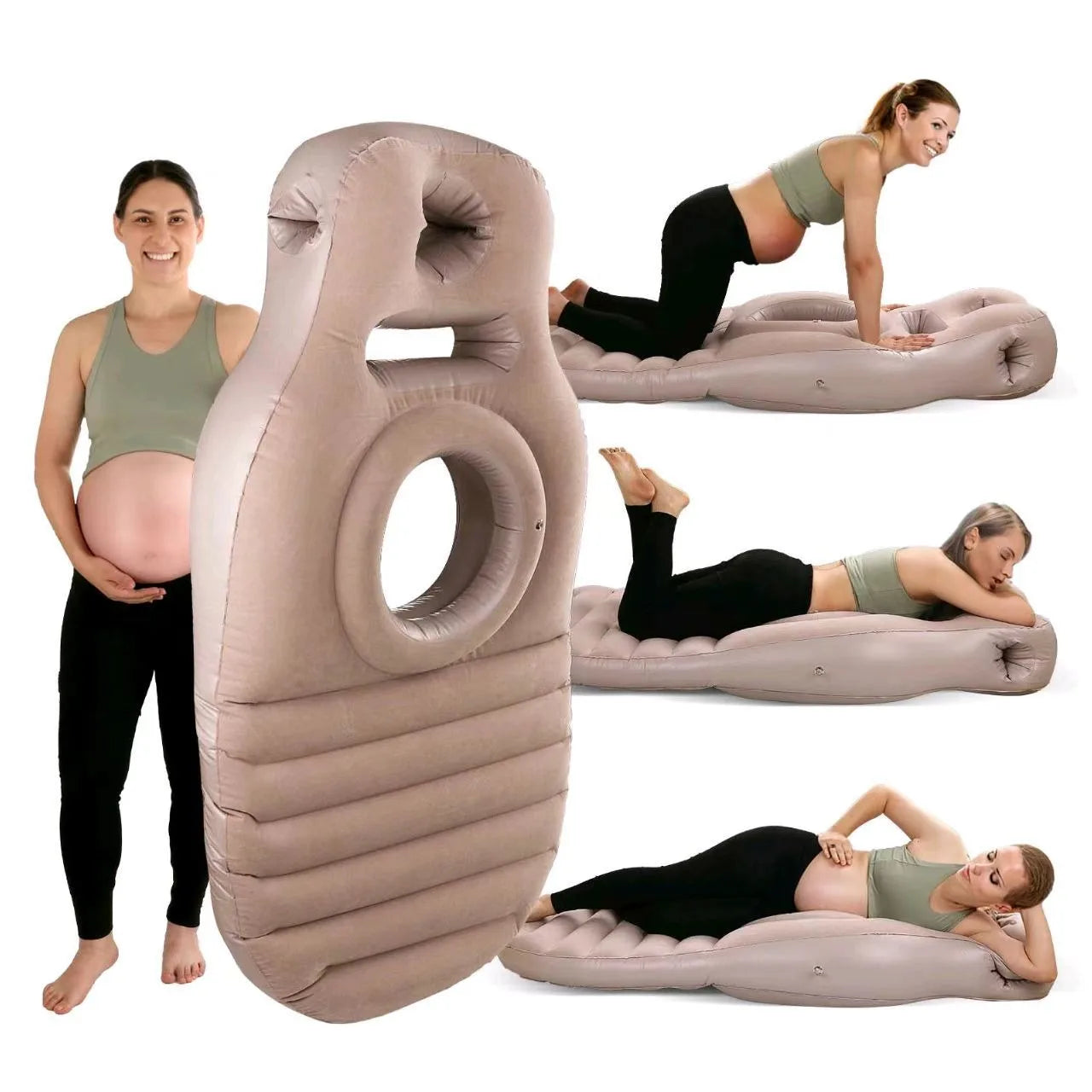 Matelas gonflable pour grossesse, tapis de yoga, oreiller de corps, oreiller de grossesse pour dormir, oreiller de corps