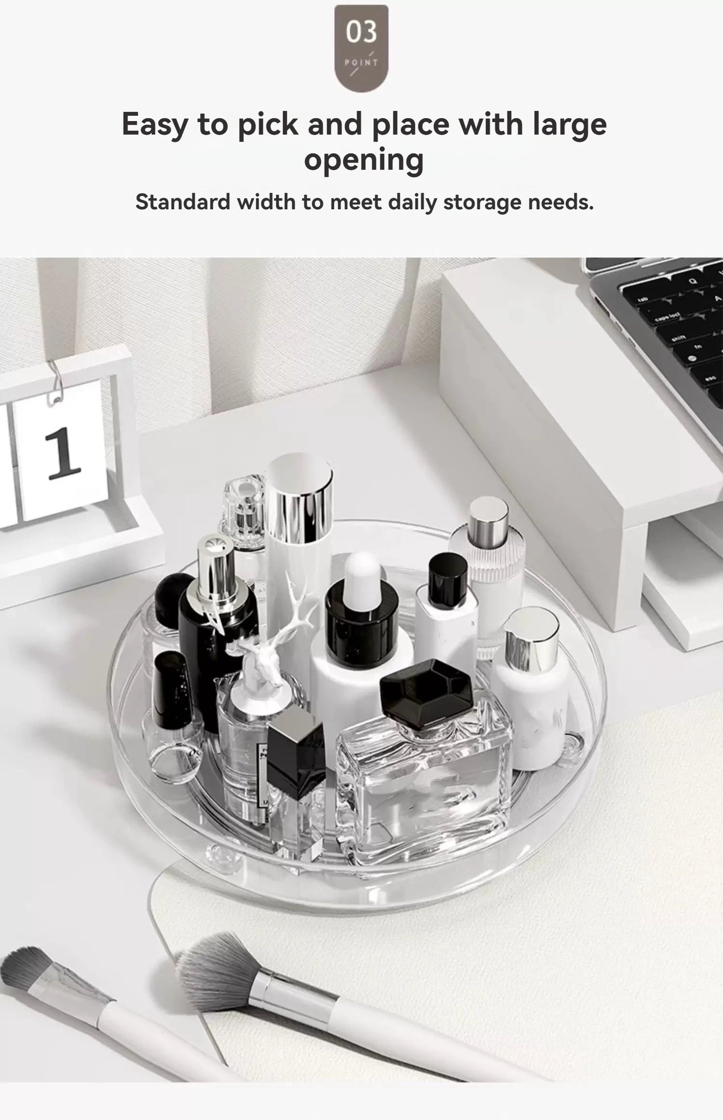 Safety Seat Adhesion Storage and Stora Desktop Cosmetics Storage Rack Transparent Rotating Storage Rack Multi-Layer Storage Rack