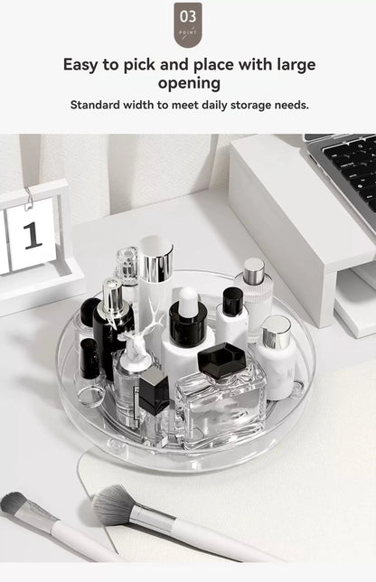 Safety Seat Adhesion Storage and Stora Desktop Cosmetics Storage Rack Transparent Rotating Storage Rack Multi-Layer Storage Rack