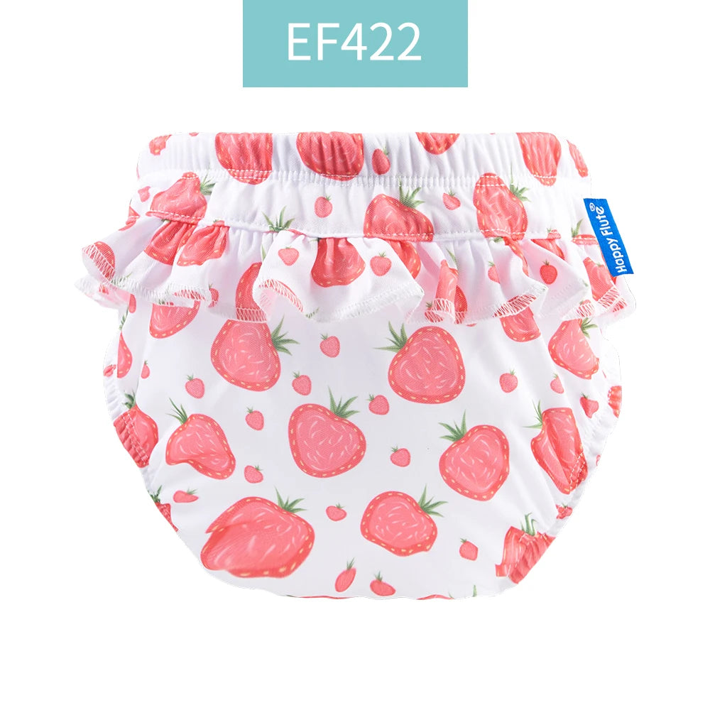 Elinfant 3 Size Flower Side Comfortable Baby Swim Diapers Fashion Print Reusable Washable Swimming Diaper Pool Pants