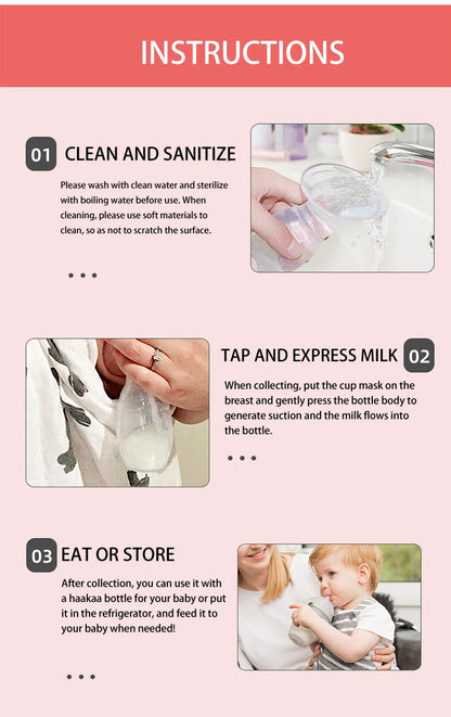 Modabebe Maternal Milk Collector Food Grade Silicone Manual Breast Silicone Pumps Breast Milk Savers
