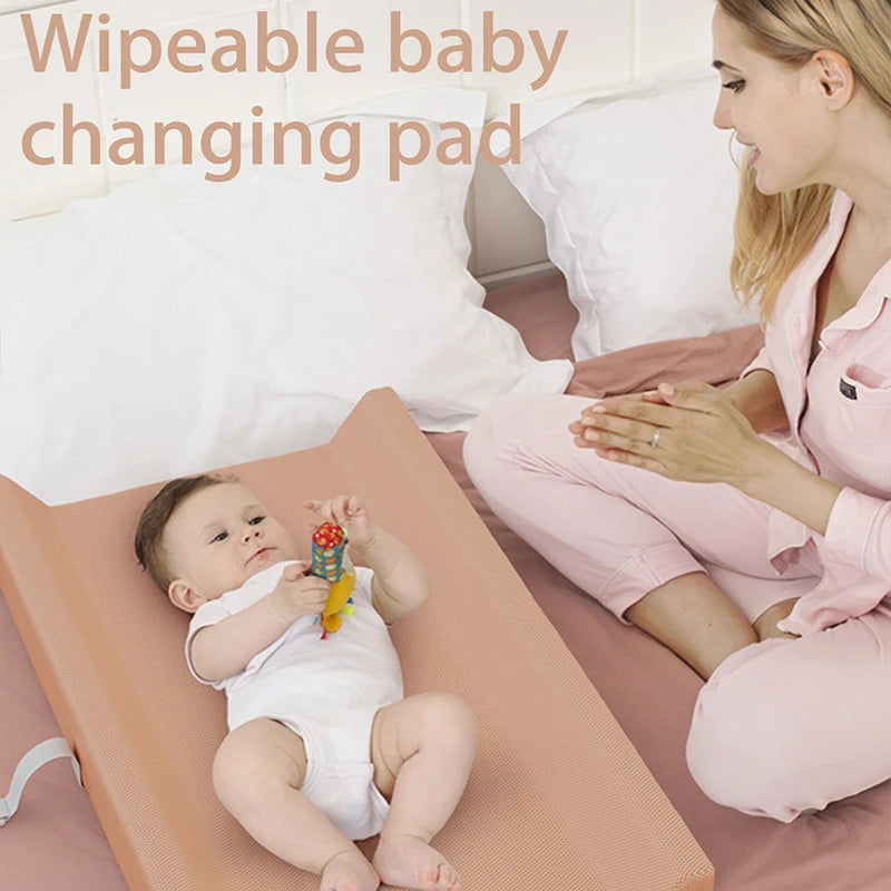 Portable Baby Changing Diaper Pad for Newborn Nappy Changing Table with Safety Strap Wipeable Soft Infant Nursing Mat Baby Stuff