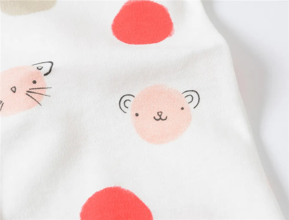 Barboteuse à pois pour bébé fille, lot de 3 pièces, 0 à 12 mois, joli vêtement printemps-automne à manches longues