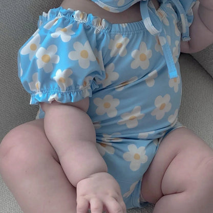 Maillot de bain pour bébé, modèle 6314, combinaison d'été coréenne pour nourrissons, vêtements de natation avec chapeau, style escalade en bord de mer, 2025