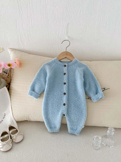 Combinaison en peluche super mignonne pour nouveau-né, automne et hiver, vêtements pour bébés garçons et filles, combinaison douce