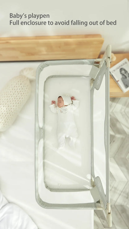 Simple and Lightweight Baby Cot Dual-use Comfortable Toddler Baby Bed within Bed Safety Protection Easy To Install Bedside Crib