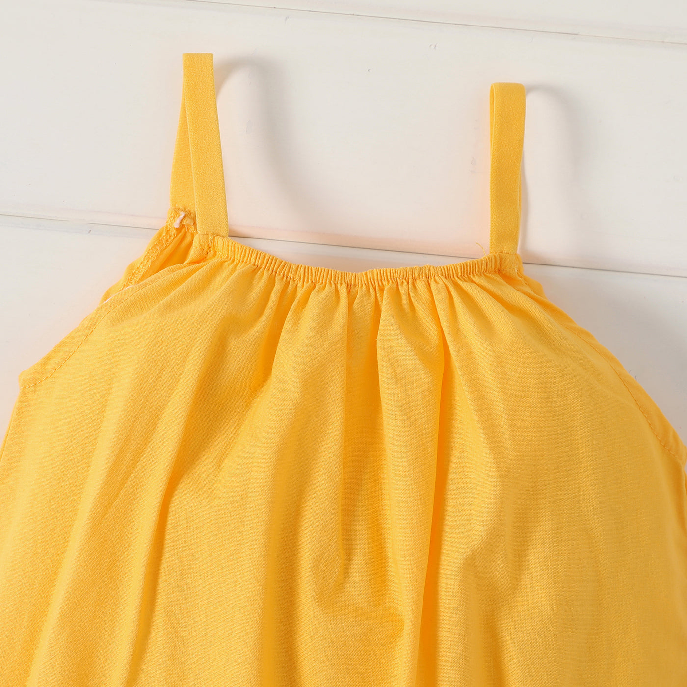 PatPat Salopette ample 100 % coton pour bébé fille, couleur unie, sans manches, bretelles spaghetti, sarouel, douce et confortable