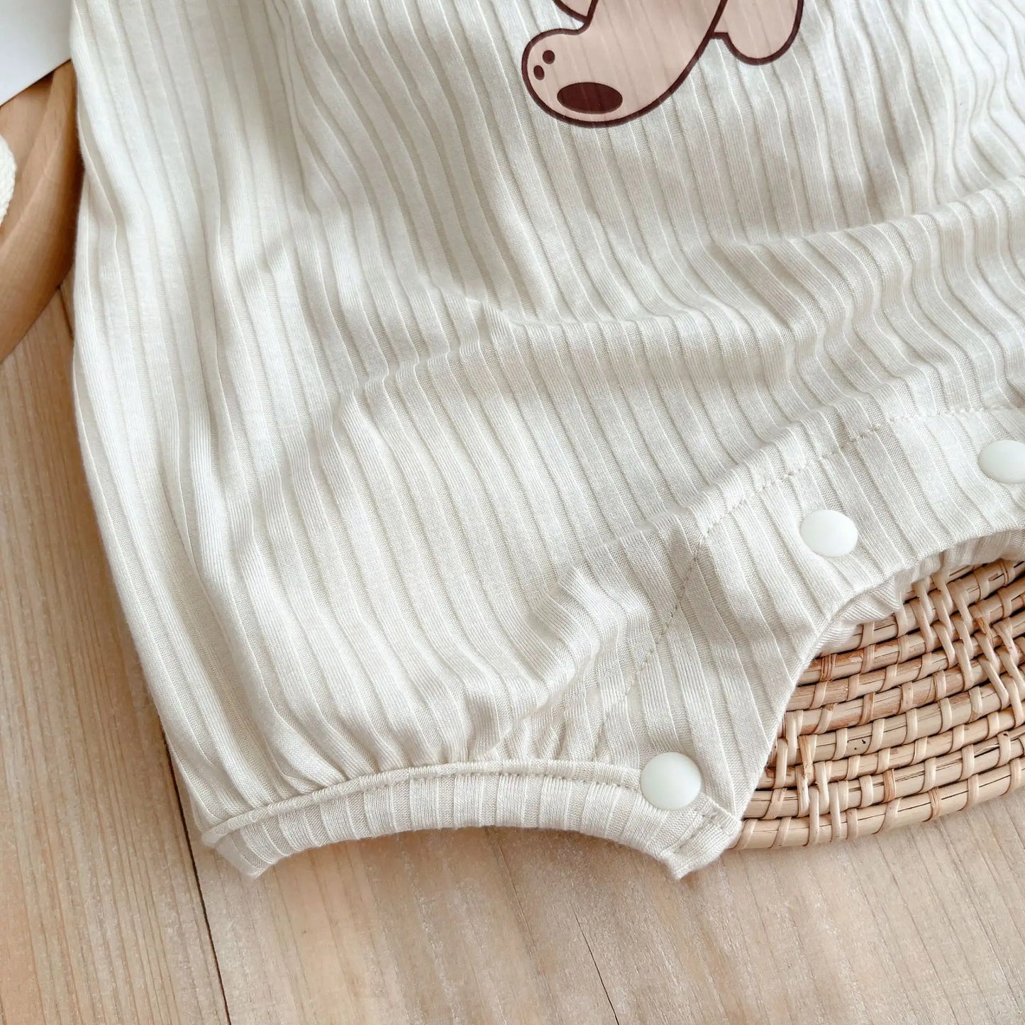 Combinaison mignonne à motif ours pour bébés et tout-petits - 90 % coton, fine et respirante, idéale pour l'été