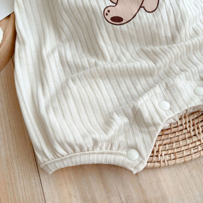 Combinaison mignonne à motif ours pour bébés et tout-petits - 90 % coton, fine et respirante, idéale pour l'été