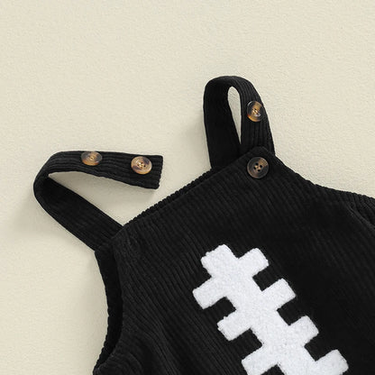 2024-05-29 Lioraitiin 0-12M Nouveau-né Bébé Garçons Filles Salopette Sans Manches Football Broderie Barboteuses Nouveau-Né Été Automne Tenue