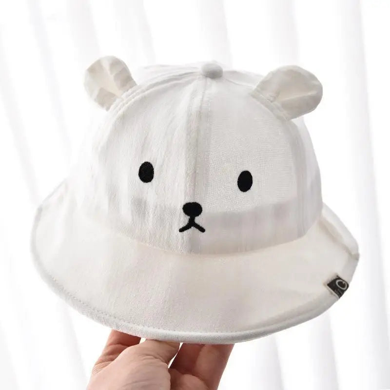 Cute Dinosaur Baby Bucket Hat Summer Newborn Baseball Cap Outdoor Beach Kids Baby Boy Girl Cartoon Bear Sun Hats Bonnets