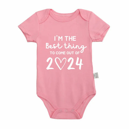Je suis la meilleure chose 2024 Vêtements pour nouveau-né Body d'été en coton blanc pour nourrissons Barboteuse à manches courtes pour garçons et filles