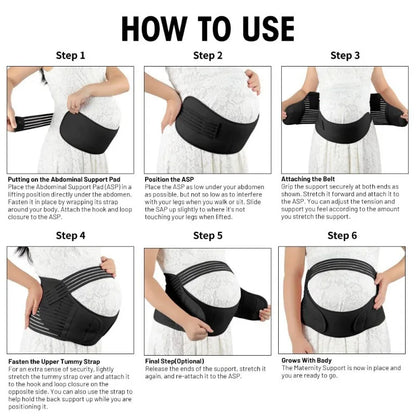 Ceinture de soutien respirante et réglable pour femmes enceintes, ceinture de soutien de la taille, ceinture prénatale et post-partum