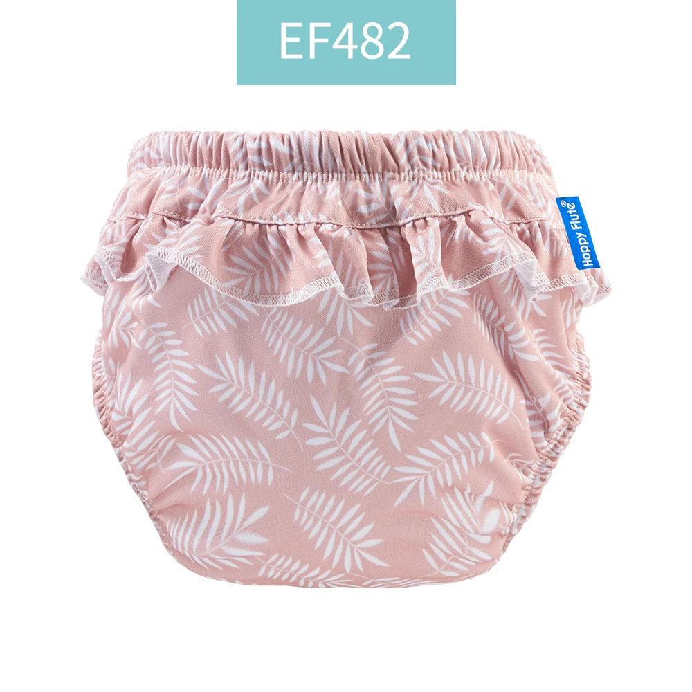 Elinfant 3 Size Flower Side Comfortable Baby Swim Diapers Fashion Print Reusable Washable Swimming Diaper Pool Pants