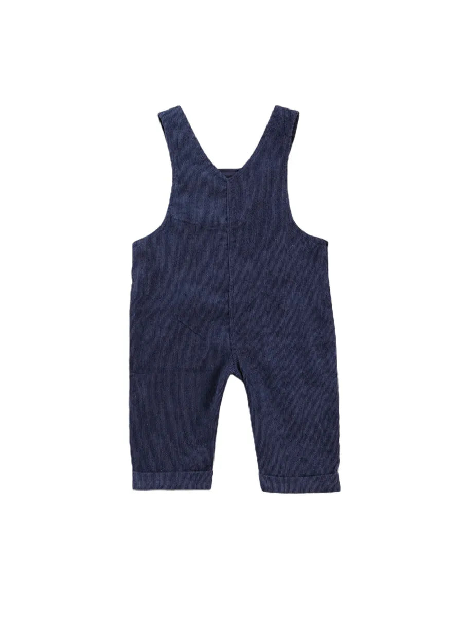 Combinaison pantalon à bretelles unisexe pour bébé de 0 à 24 mois avec boutons, couleur unie, pour tout-petits garçons et filles