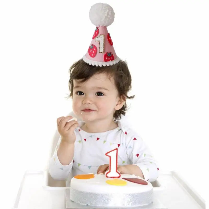Felt Celebration Party Caps Birthday Hat for One Year Birth Celebration