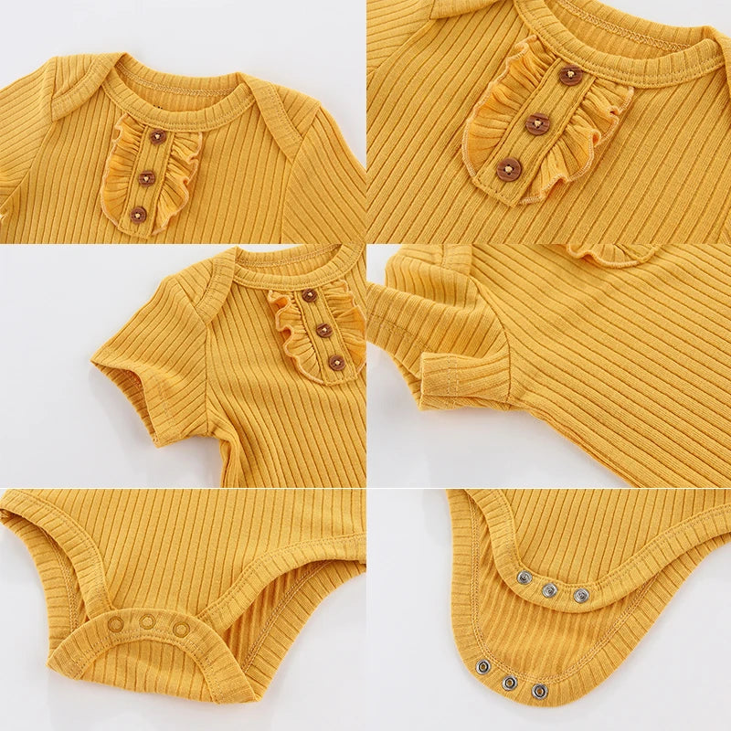 Body côtelé en coton pour nouveau-né, vêtements pour bébé garçon et fille de 0 à 12 mois