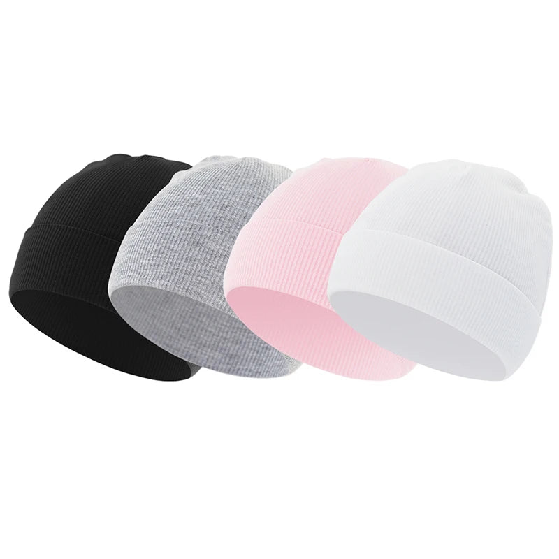 Hats for Newborn Baby Beanie Cotton Infant Bonnet Baby Cap for Girls Boys Kids Hats Newborn Photography Props Accessories 0-3M