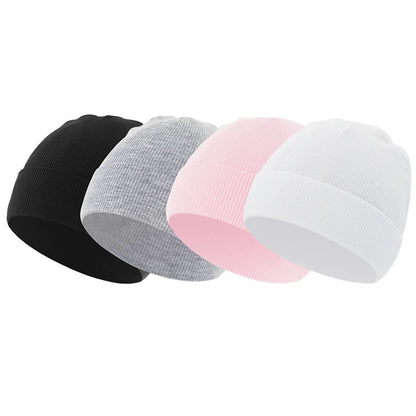 Hats for Newborn Baby Beanie Cotton Infant Bonnet Baby Cap for Girls Boys Kids Hats Newborn Photography Props Accessories 0-3M