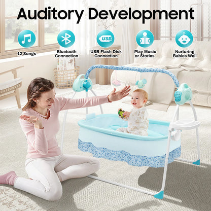 [Automatic Baby Swing] 1 Automatic Baby Swing with Music & Mosquito Net - for Infants