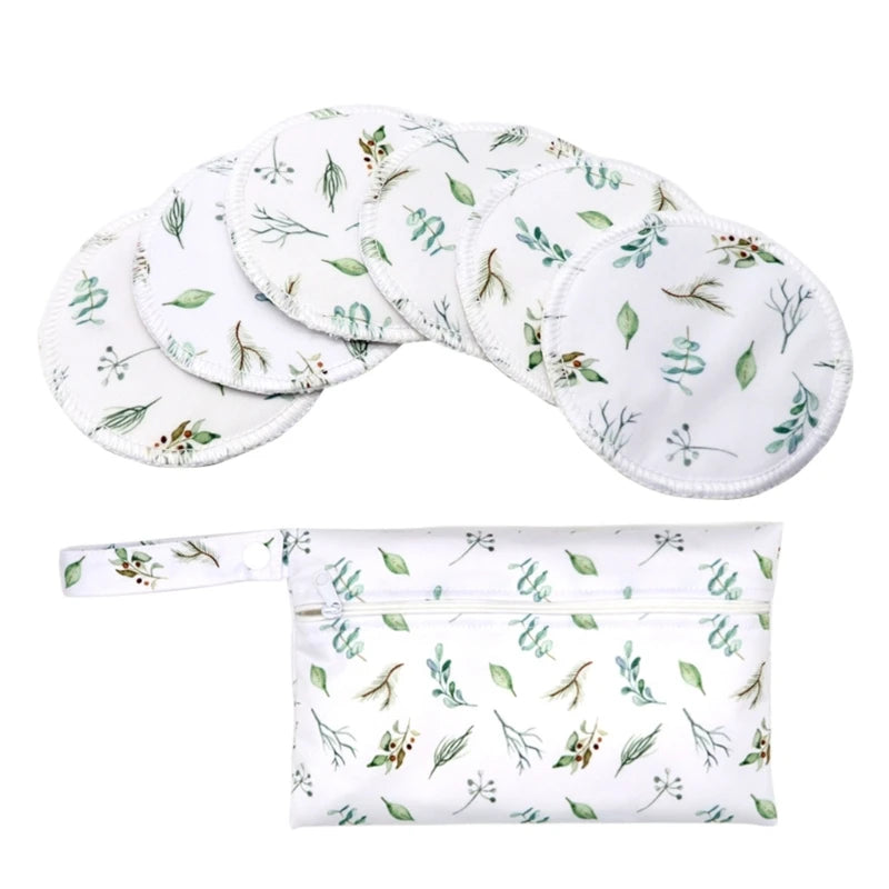 1 ensemble de coussinets d'allaitement en bambou avec organiseur de couches portable, sac de nounou, coussinets d'allaitement confortables et anti-fuites pour nouvelle maman