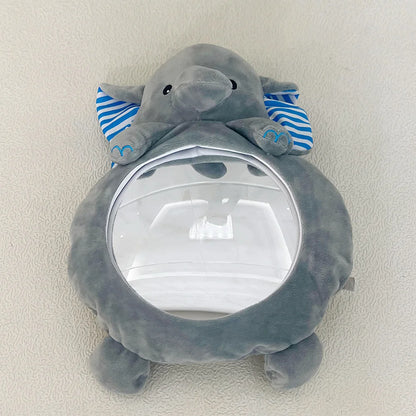 Cartoon Baby Car Rearview Mirror Baby Mirror Toys Multi-Function  Baby Toy Infant Soft Mirror Tummy Time Easy to Install Infant