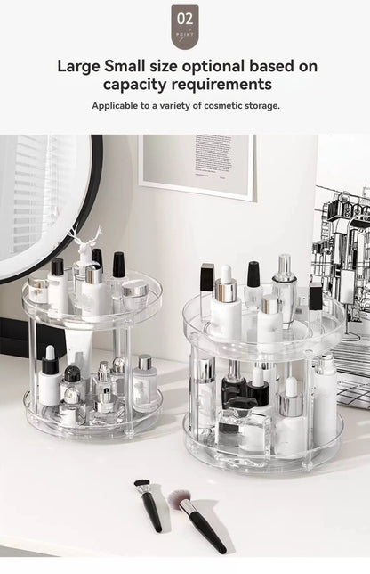 Safety Seat Adhesion Storage and Stora Desktop Cosmetics Storage Rack Transparent Rotating Storage Rack Multi-Layer Storage Rack