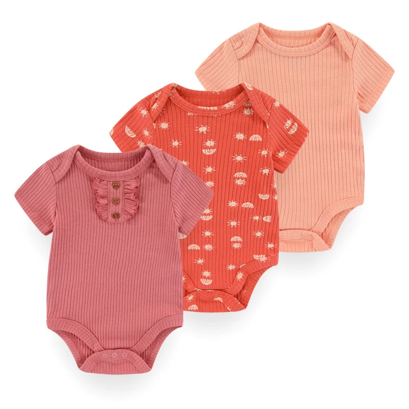 Body côtelé en coton pour nouveau-né, vêtements pour bébé garçon et fille de 0 à 12 mois