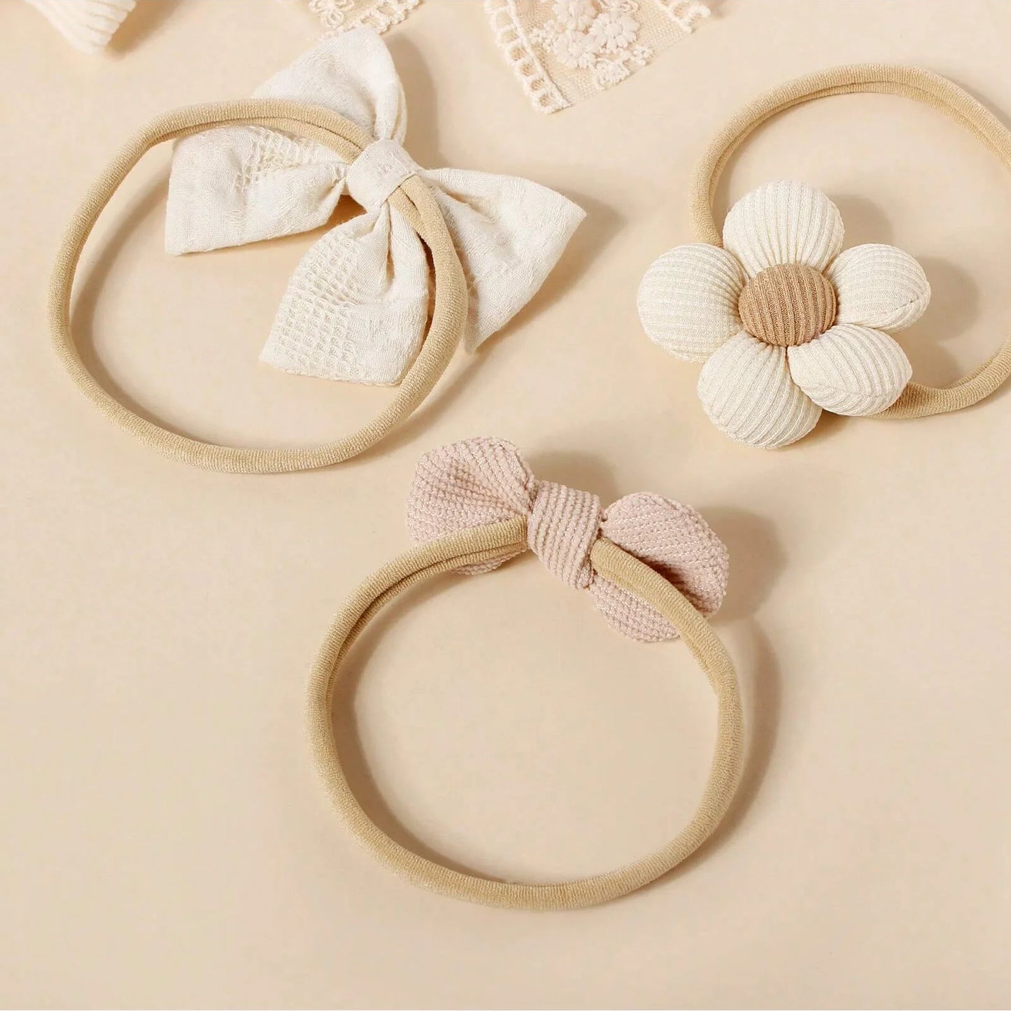 5 pcs different flower shaped baby headbands sweet and lovely floral hair accessory  children's high elasticity headband