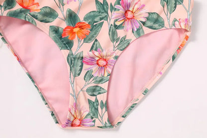 Maillots de bain pour filles TUONXYE, ensemble haut court à épaules dénudées et culotte à imprimé floral, bikini pour enfants, vêtements de plage