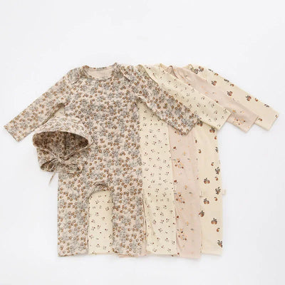 0-24M Nouveau-né Enfant bébé Garçons Filles Vêtements Printemps Imprimé Barboteuse Mignon Doux Coton Combinaison Manches Longues Coton Automne Bébé Tenue