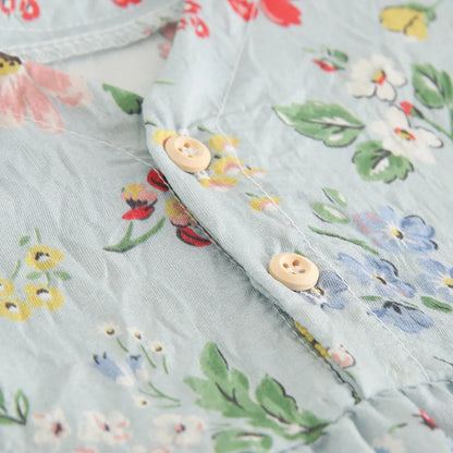 Robe d'été à manches courtes en coton pour petites filles, tenue de vacances, Sanlutoz Notely