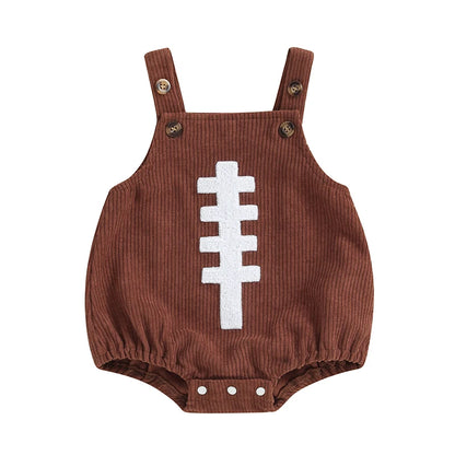 2024-05-29 Lioraitiin 0-12M Nouveau-né Bébé Garçons Filles Salopette Sans Manches Football Broderie Barboteuses Nouveau-Né Été Automne Tenue
