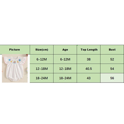 Tenue de premier anniversaire pour fille, gâteau d'anniversaire brodé, barboteuse à manches volantées, body smocké, tenues mignonnes pour bébé fille