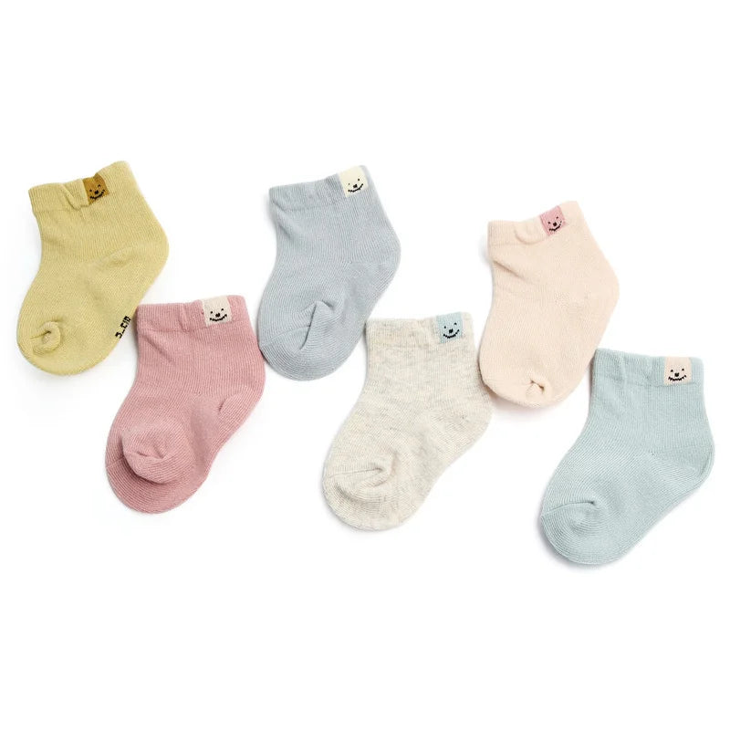 1 paire de chaussettes unisexes en coton pour bébé, nouvelle collection printemps-automne, tendance, mignonnes, couleur bonbon