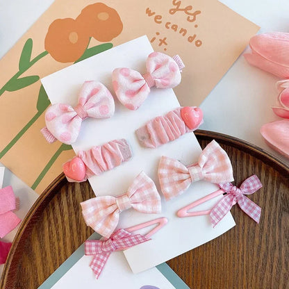 8Pcs/Set Bows Floral Baby Hair Clips Hair Accessories Girls Kids Star Flower Hairpin Headdress Toddler Headwear Birthday Gifts