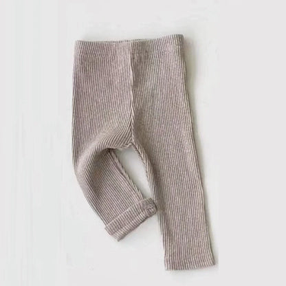 Leggings simples et solides pour bébé, pantalons skinny à rayures pour filles, pantalons slim en coton élastique pour nouveau-né, pantalons extensibles pour garçons