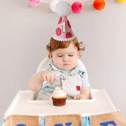 Felt Celebration Party Caps Birthday Hat for One Year Birth Celebration