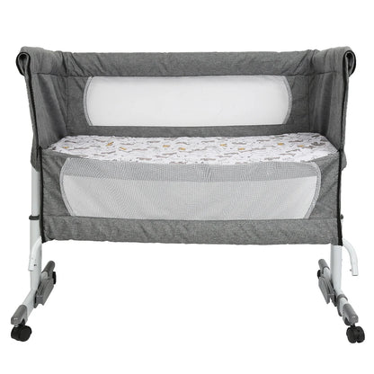 3-In-1 Baby Bed, Baby Cradle With Mosquito Net, Travel Bed With Mattress, Adjustble, With Storage Basket, Baby Mobile Nest