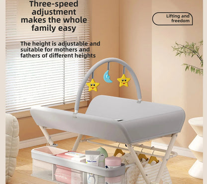 Baby Multifunctional Nursing Table, Foldable Diaper Table, Baby Bathing and Touching Table, Newborn Baby Diaper Changing Table