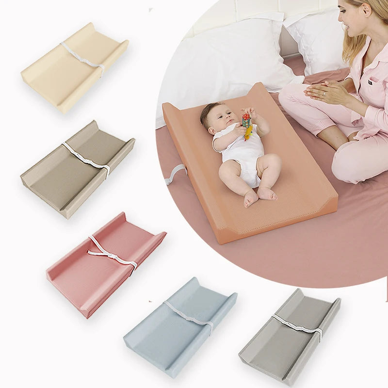 Portable Baby Changing Diaper Pad for Newborn Nappy Changing Table with Safety Strap Wipeable Soft Infant Nursing Mat Baby Stuff