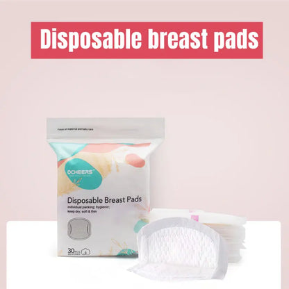 Lot de 30 coussinets d'allaitement jetables, respirants et anti-débordement, ultra-fins, pour allaiter