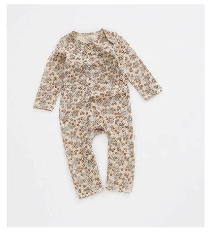 0-24M Nouveau-né Enfant bébé Garçons Filles Vêtements Printemps Imprimé Barboteuse Mignon Doux Coton Combinaison Manches Longues Coton Automne Bébé Tenue
