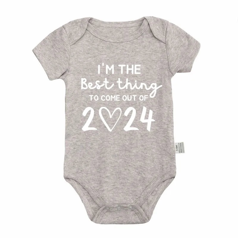 Je suis la meilleure chose 2024 Vêtements pour nouveau-né Body d'été en coton blanc pour nourrissons Barboteuse à manches courtes pour garçons et filles