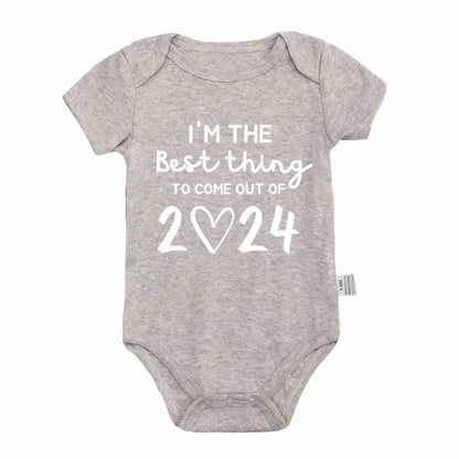 Je suis la meilleure chose 2024 Vêtements pour nouveau-né Body d'été en coton blanc pour nourrissons Barboteuse à manches courtes pour garçons et filles