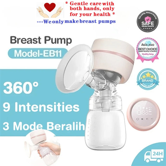 Tire-lait électrique automatique, rechargeable par USB, portable, silencieux, puissant, sans BPA
