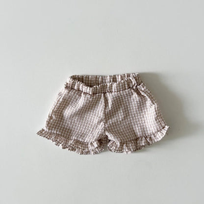 Milancel 2024 Ensemble de vêtements d'été pour bébé, t-shirt à carreaux et short pour tout-petit, 2 pièces, vêtements d'extérieur pour filles